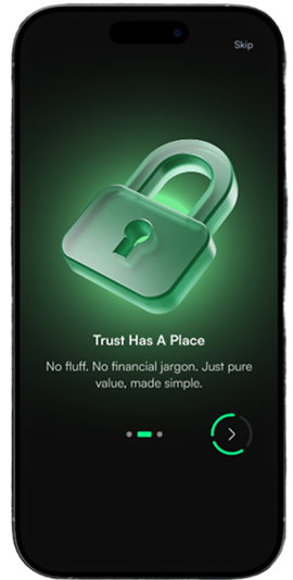 Gramz confidence and trust app screen